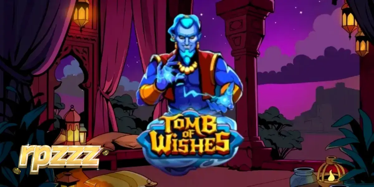 Tampilan visual slot Tomb of Wishes dengan tema Arabian Nights